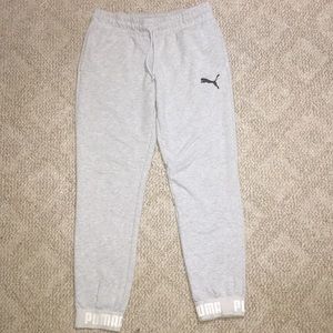 Gray puma sweatpants